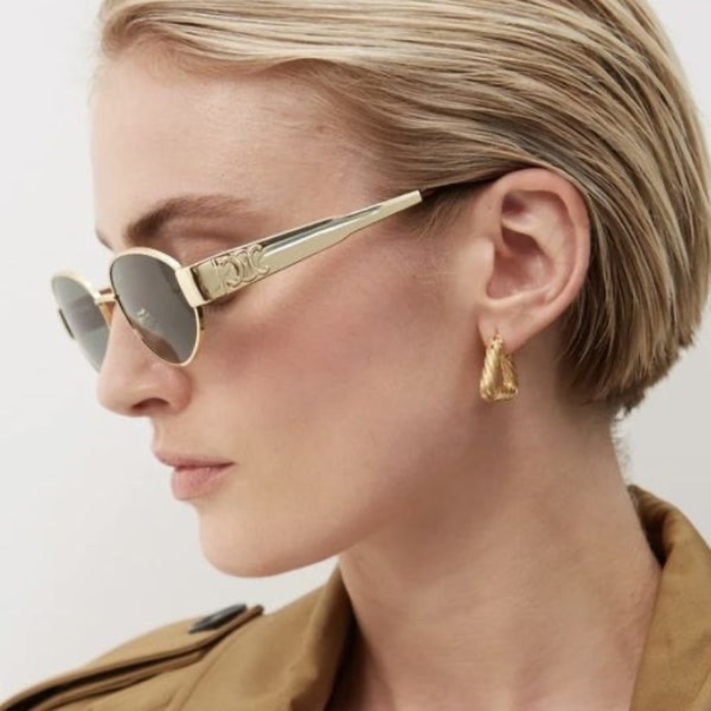 Chic Gold and Brown Sunglasses